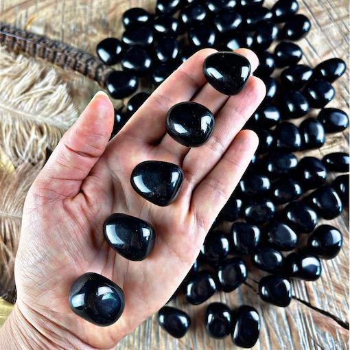 Tumbled Stones A Grade 100gms- (Black Obsidian)
